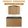 8x8 FT Outdoor Metal Storage Shed, Large Lockable Utility Tool Shed with Air Vents, Garden Shed Storage House for Garden Patio Lawn Backyard, Brown - 3 of 4