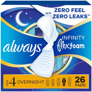 Always Infinity Overnight Sanitary Pads with Wings - 1 of 4