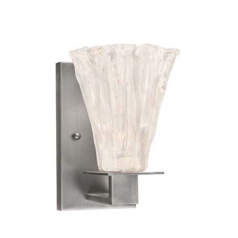 Toltec Lighting Apollo 1 - Light Sconce in  Graphite with 5.5" Fluted Italian Ice Shade - image 1 of 1