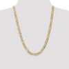 Black Bow Jewelry Men's 6.75mm 10k Yellow Gold Solid Concave Figaro Chain Necklace - 2 of 4