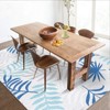 9*12 Machine-Washable Foldable Tropical Floral Rug Thin Carpet for Bathroom Living Bedroom Non-Slip Shed-Free Fade-Resistant Summer Clean Blue - 4 of 4