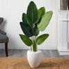 Nearly Natural 4-ft Travelers Artificial Palm Tree in Oval Planter - 3 of 4