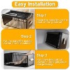 LunaLulinlk 2 Pack Pull Out Cabinet Organizer, No Drill Slide Out Pantry Shelves Drawers with Handle for Kitchen, Cupboard, Bathroom, Pantry, Sink - 3 of 4
