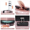 Hard Shell Luggage Sets 5 Piece, Lightweight Hardside Suitcase Set with Spinner Wheels, 20/24/28 Inch Checked Luggage + 2 Bags - 3 of 4