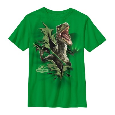 Boy's Jurassic World Velociraptor Rip T-Shirt - Kelly Green - Large