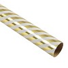 Gold Foil Diagonal Striped Gift Wrapping Paper - Spritz™ - image 4 of 4