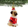 Kurt S. Adler 3.5 Inch Dog In Santa Suit Christmas Best Friend Tree Ornaments - 3 of 3