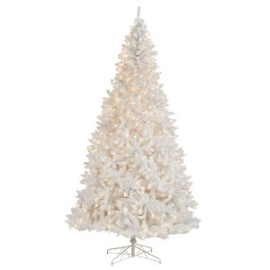 Nearly Natural 11-ft White Artificial Christmas Tree with 2720 Bendable Branches and 1000 LED Lights - 1 of 4