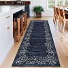 Washable Rugs for Living Room Modern Floral Area Rug Indoor Farmhouse Bordered Rug - 2 of 4