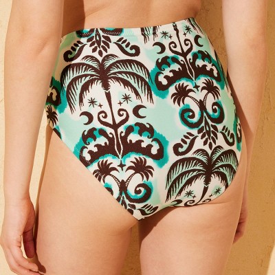 Shade & Shore Women's High-Waist Tummy Control Medium Coverage Bikini Bottom - Shade & Shore™ Green S — фото 2