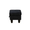 DOMETOUR Modern Black Flannel Ottoman for Living Room - 4 of 4