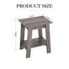 2-Tier Wood End Table,Small Side Table with Storage Shelf for Small Spaces, Bedroom, Entryway, Farmhouse - 4 of 4