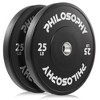 Philosophy Gym Set of 2 Olympic 2-Inch Rubber Bumper Plates Black - 2 of 4