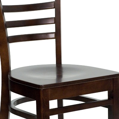 Natural Wood Ladderback Slat Side Chair