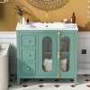 36 Inch Bathroom Vanity With 2 Soft Close Doors,Bathroom Storage Cabinet With 3 Drawers-Maison Boucle - 3 of 4