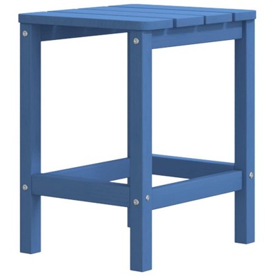 vidaXL Patio Adirondack Table, Aqua Blue 15"x15"x18.1" HDPE