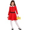 HalloweenCostumes.com Spoiled Ticket Winner Costume for Girls, Salty Red Dress Heiress - 3 of 4