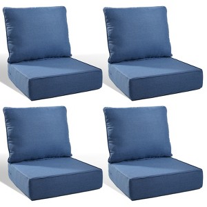 Buenhomino 6-inch Outdoor Cushion Set, 24"x24" Replacement Water Resistant Zippered Cushion for Chairs,8 Colors - 1 of 4