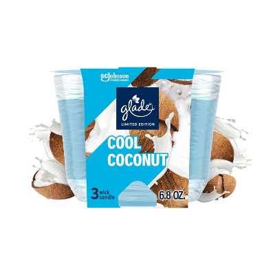 Glade 3 Wick Candles - Cool Coconut - 6.8oz