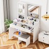 Makeup Vanity Desk with Lighted Mirror and Power Outlet, Dressing Table with Large Storage Space - 4 of 4