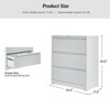 Flavia 3 Drawer Metal Label Frame Filing Cabinet with Secure Locking Mechanism | ARTFUL LIVING DESIGN - 4 of 4