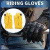 Unique Bargains Motorcycle Gloves Motorbike Dirt Bike Bicycle Racing ATV UTV Sheep Leather 1 Pair - 3 of 4