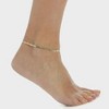Pompeii3 Amina Anklet 18k Mixed Metal 10" 6mm Total Width Herringbone Chain - 2 of 4