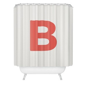 Deny Designs April Lane Art Block Monogram Shower Curtain - 1 of 3