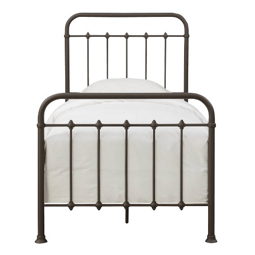 Twin Curved Corner Metal Bed Brown - HomeFare