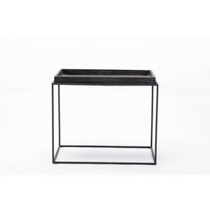Burnham Home Highlands End Table Dark Gray - Boraam: Removable Tray Top, Metal Base, No Assembly Required - 1 of 4