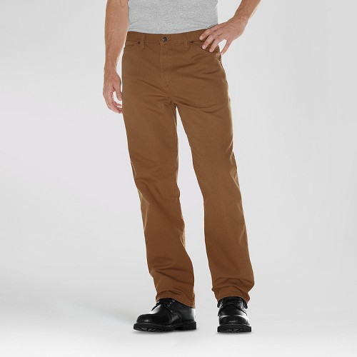 Dickies Men's Relaxed Straight Fit Canvas Carpenter Jeans -Brown Duck 36X32