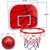 Indoor Basketball Hoop Wall Door Mount with 4 Balls ABS Backboard Metal Rim for All Ages - 2 of 4
