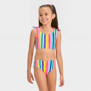  Girls' Festive Striped Bikini Set - Cat & Jack™