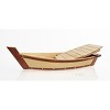 Wooden Sushi Boat Serving Tray – 3.37 in – Handmade Natural Wood Nautical Tray By Old Modern Handicrafts - 3 of 4