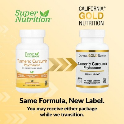 California Gold Nutrition Turmeric Curcumin Phytosome Meriva®, 500 mg , 60 Veggie Capsules