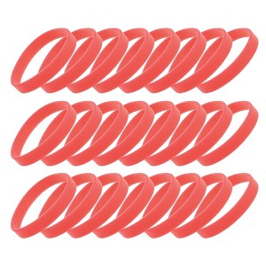 Unique Bargains Eye-catching Solid Silicone Bracelets 24 Pcs - 1 of 4