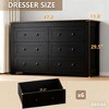 6-Drawer Dresser for Bedroom, Chest of Drawers with Ample Storage, Modern Farmhouse-Style Wooden Dresser for Bedroom, Hallway, Entryway, Closet - 2 of 3