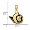 Black Bow Jewelry 14k Yellow Gold Plated Sterling Silver Ottawa Senators NHL Small Pendant - 2 of 3