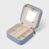 French Connection Small Travel Accessory Organizer with Mirror – Compact Jewelry Storage Box, Faux Leather - 2 of 4