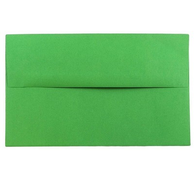 JAM Paper A10 Colored Invitation Envelopes 6 x 9.5 Green Recycled 35633