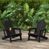 WestinTrends Azura Tool-Free Assembly Outdoor Patio HDPE Plastic Adirondack Chair with Cup Holder (Set of 2), White - 2 of 4