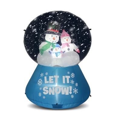 NAYSAYE Inflatable Holiday Decoration Snowman Snow Globe for Christmas Yard Party Outdoor Display, Multicolor, 49.2"*49.2"*70.8"