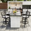Crestlive Products Swivel Outdoor Bar Stools Set of 2 Patio Bar Height Chairs with Sunbrella Cushion and Cast Aluminum Frame - 2 of 4