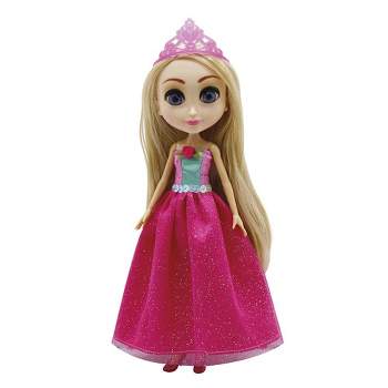 Little Bebops Princess Doll - 10" Doll, with Gorgeous Long Hair to Brush and Style (Rose Dress)