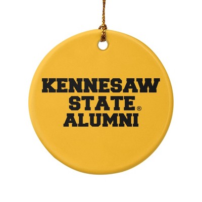 Kennesaw State Owls Alumn Porcelain Holiday Christmas Tree Ornament