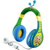 eKids Cocomelon Wired Headphones for Kids, Over Ear Headphones for School, Home, or Travel  - Green (CO-140.EXV1OL) - image 2 of 4