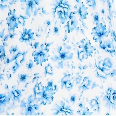 serene blue painted floral