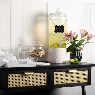 2 Gallon Clear Glass Beverage Dispenser with Stainless Steel Spigot