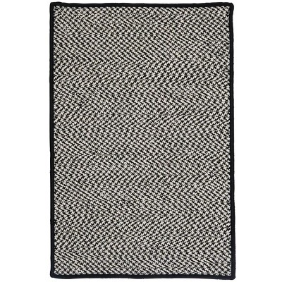 Colonial Mills Outdoor Houndstooth Tweed - Black 2'x5'