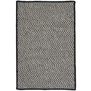 Colonial Mills Outdoor Houndstooth Tweed - Black 2'x9' - 1 of 1